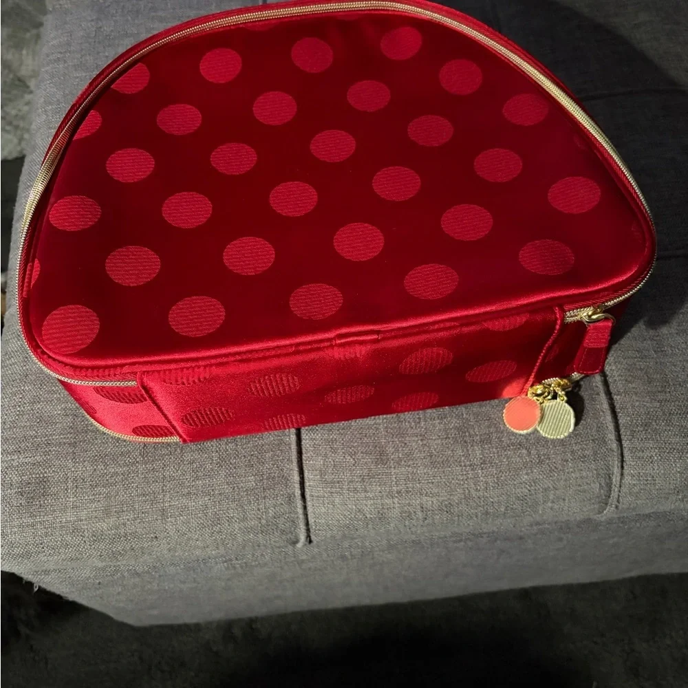 Estee Lauder Red Polka Dot‎ Cosmetic Case